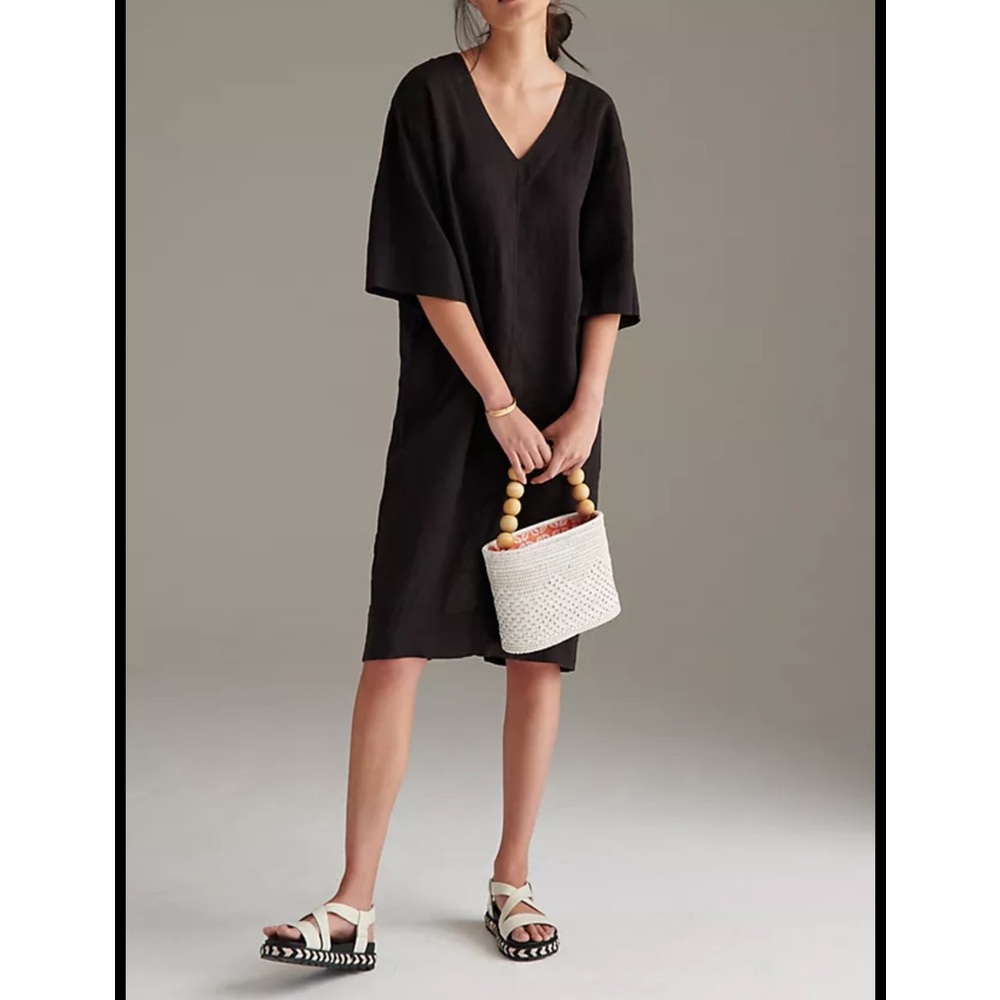 STATESIDE TUNIC LINEN MIDI DRESS